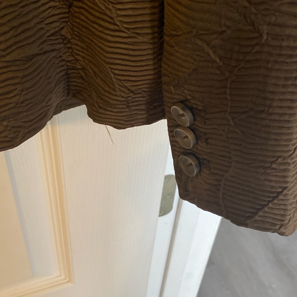 Coldwater Creek Brown Textured Blazer Jacket - Picture 3 of 9